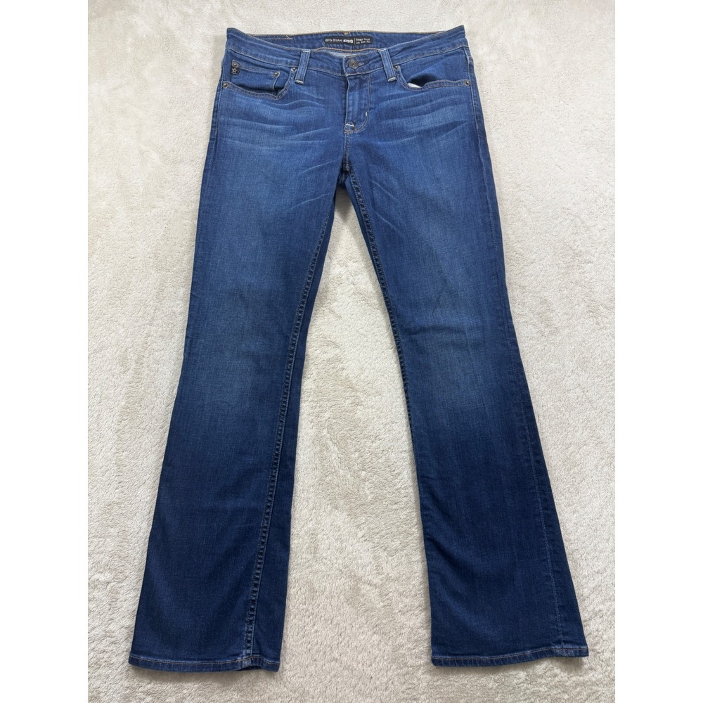 Big Star Womens Remy Boot Low Rise Fit Blue Denim Jeans 29S Meas: 30x28.5